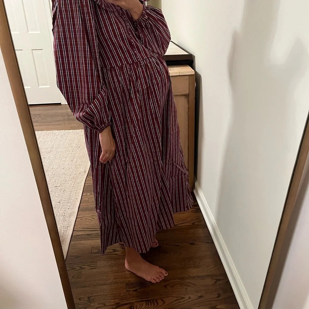 ASOS Red and White Checkered Midi Dress - Picture 3 of 7